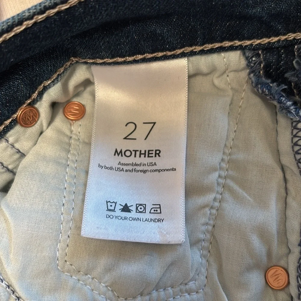 MOTHER Half Pipe Ankle Cuff Perfectly Imperfect Fray size 27 - Picture 3 of 4